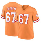 BIPIHUC TB.Buccaneers #67 Luke Goedeke Player Orange Throwback Home Game Stitched Jerseys