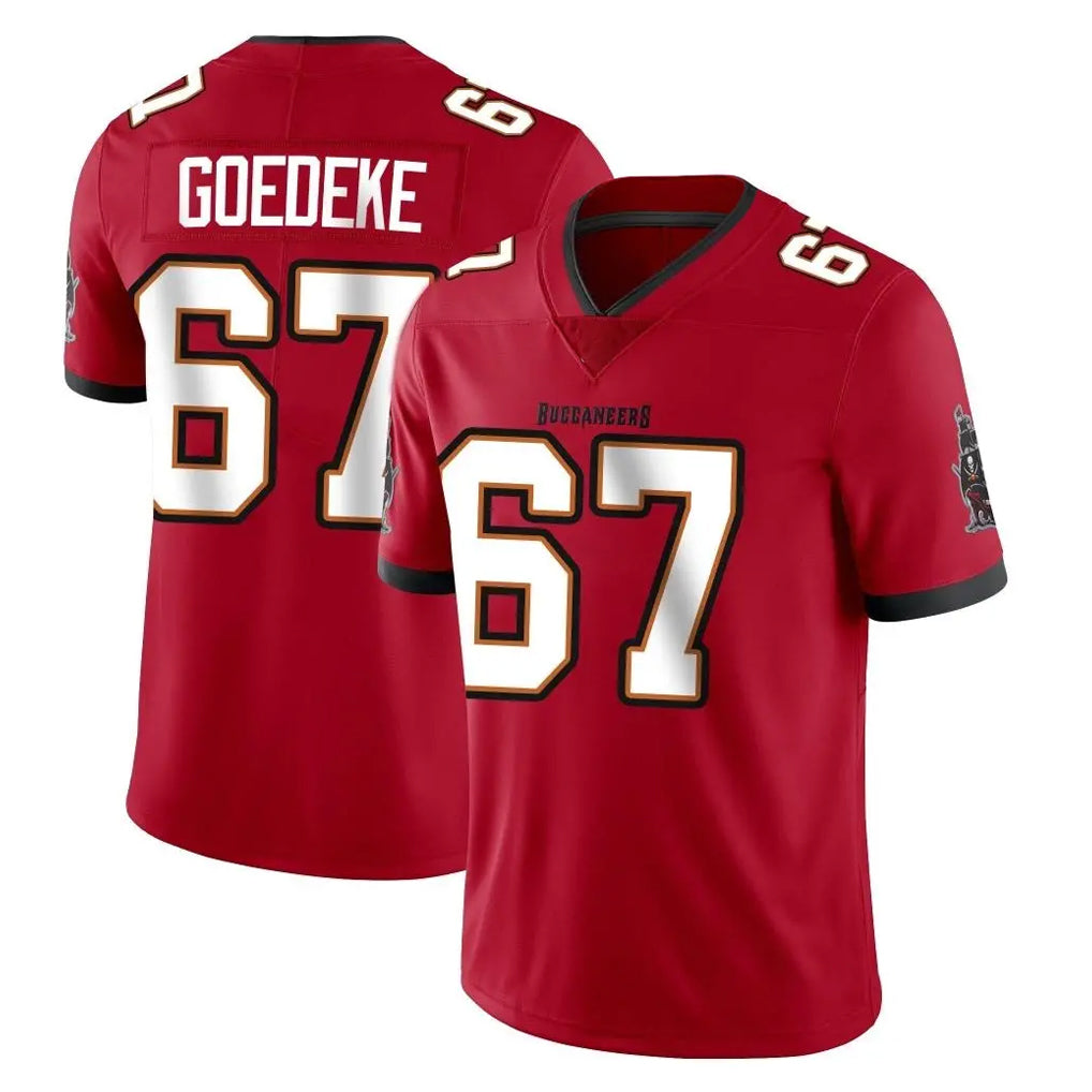 BIPIHUC TB.Buccaneers #67 Luke Goedeke Player Red Limited Vapor Home Game Stitched Jerseys