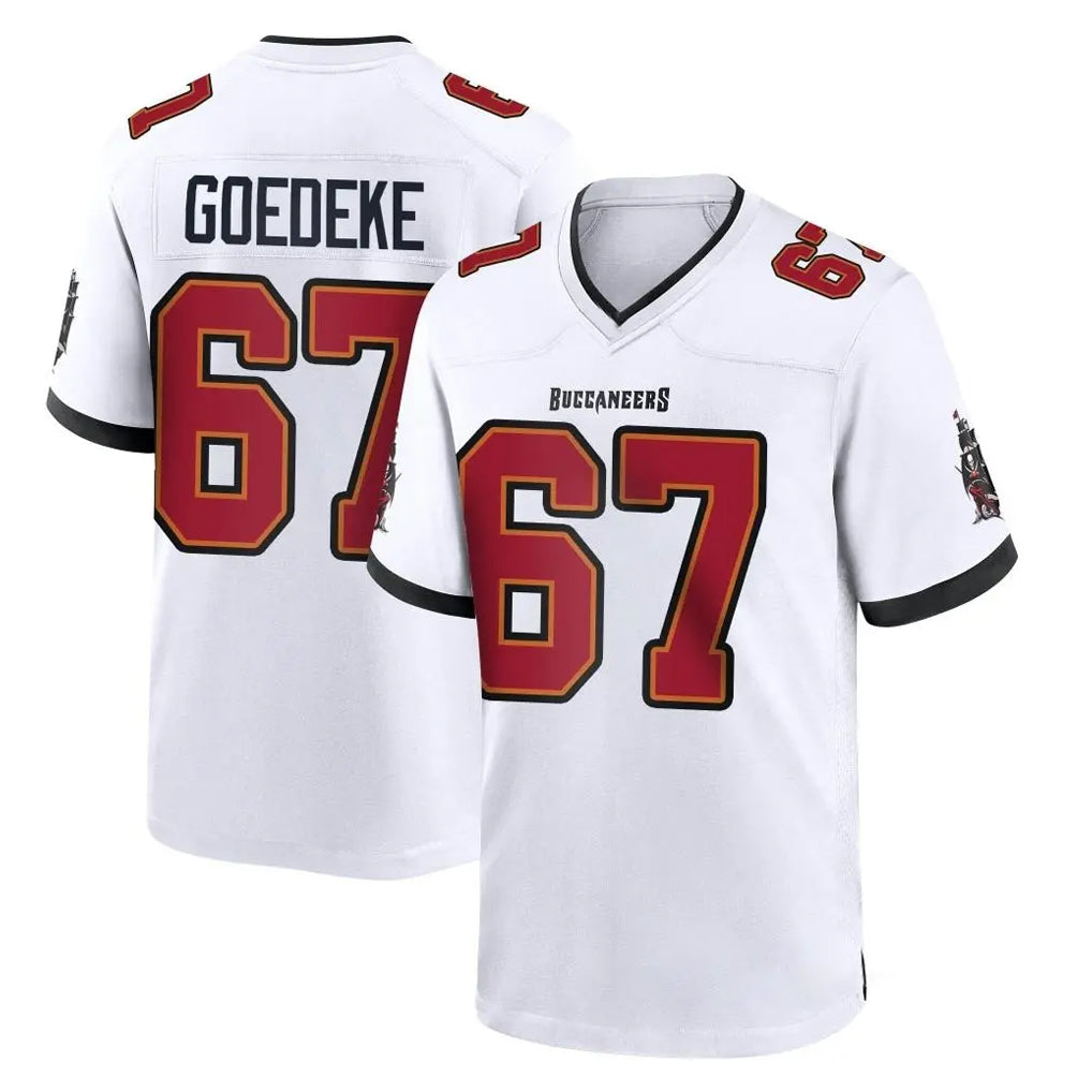 BIPIHUC TB.Buccaneers #67 Luke Goedeke Player White Home Game Stitched Jerseys