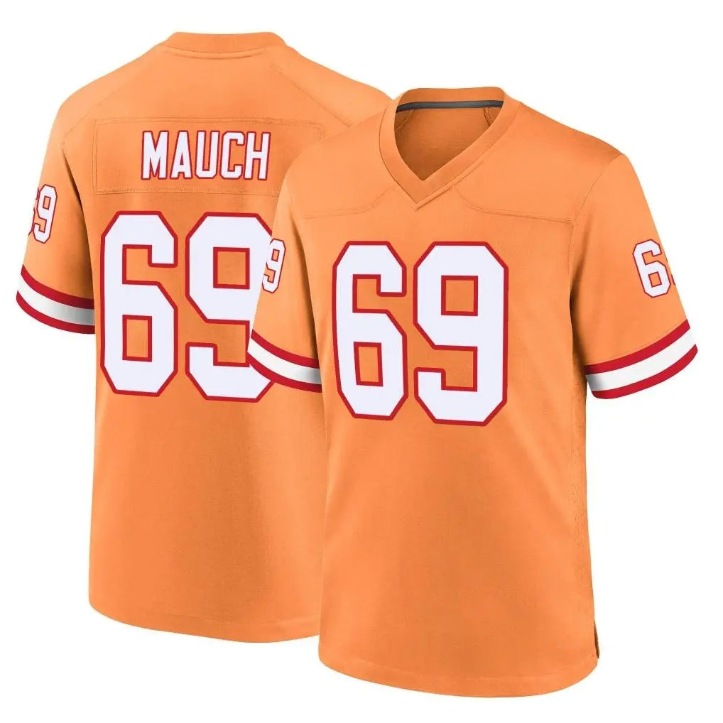BIPIHUC TB.Buccaneers #69 Cody Mauch Player Orange Throwback Home Game Stitched Jerseys