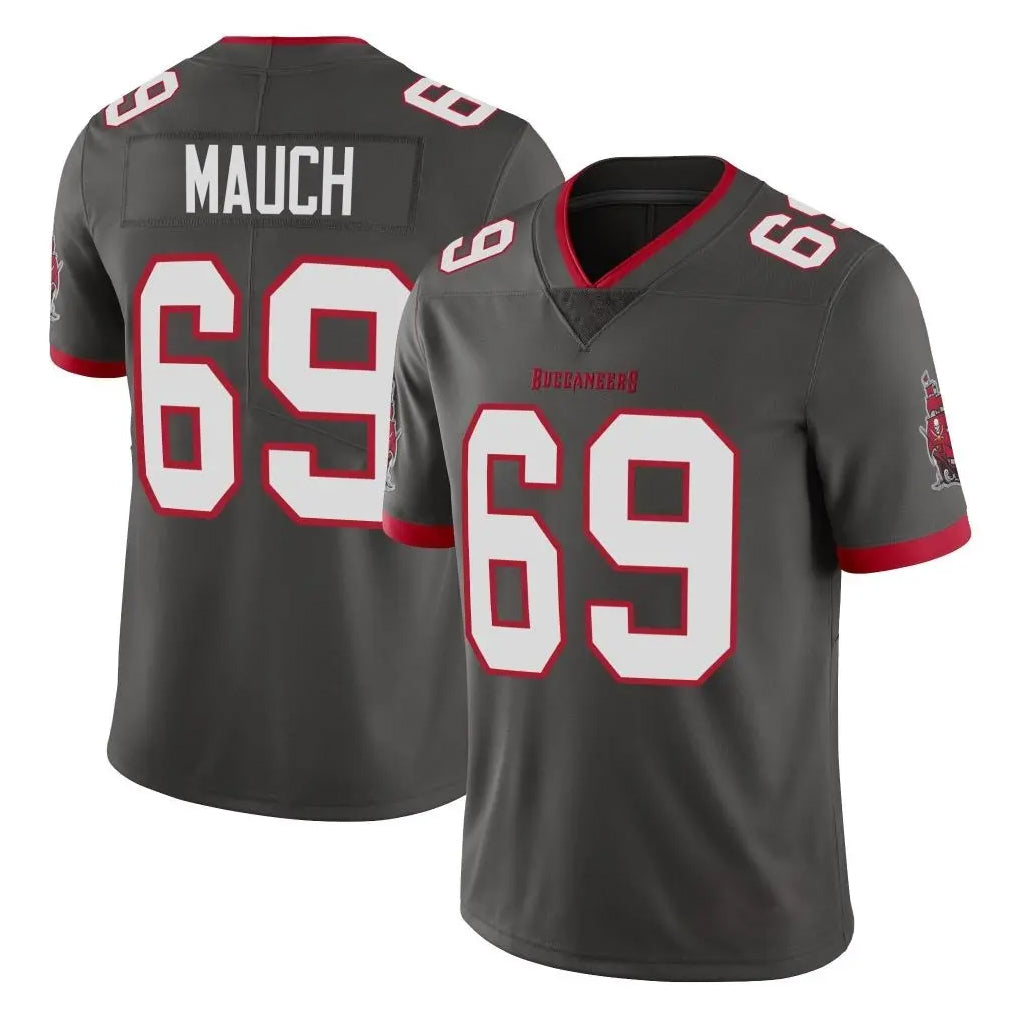 BIPIHUC TB.Buccaneers #69 Cody Mauch Player Pewter Limited Alternate Vapor Home Game Stitched Jerseys
