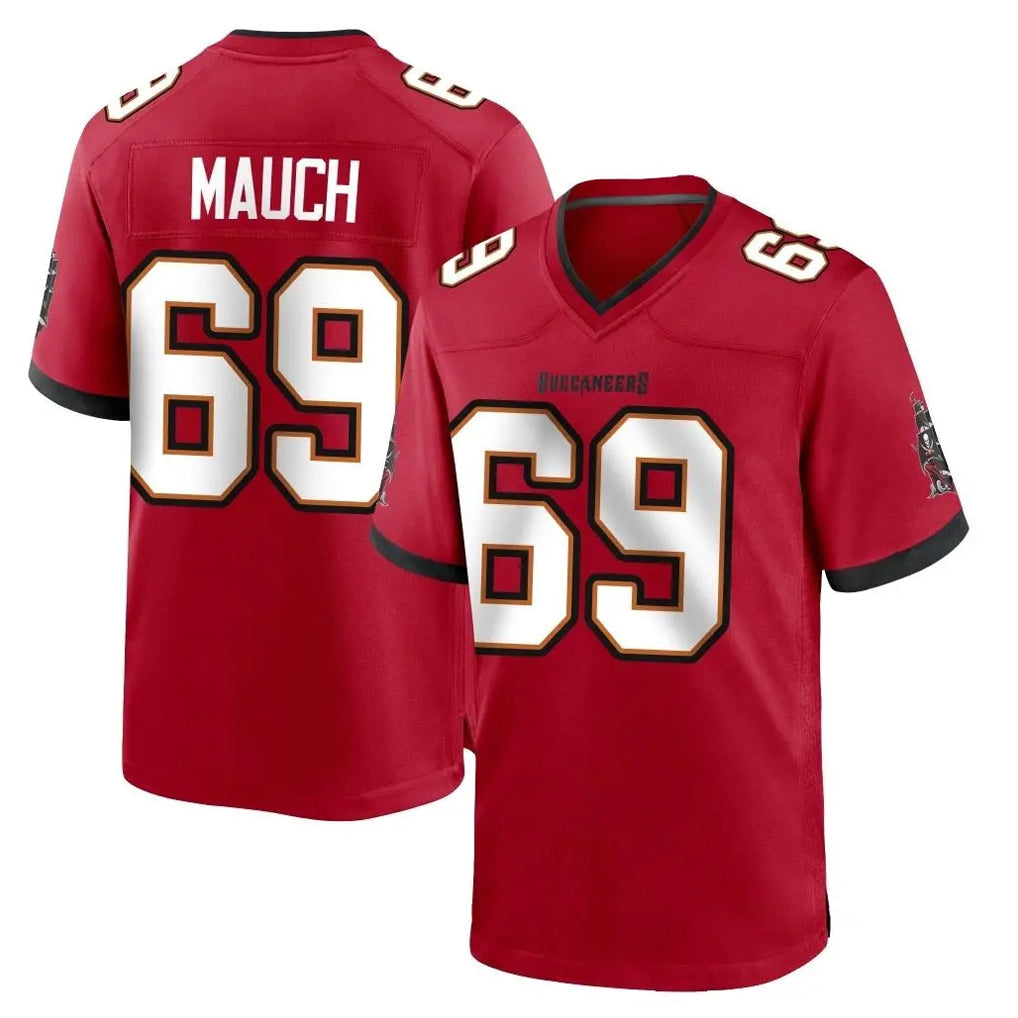 BIPIHUC TB.Buccaneers #69 Cody Mauch Player Red Home Game Stitched Jerseys
