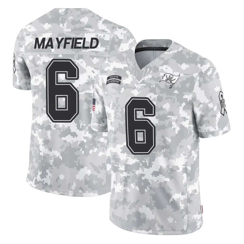BIPIHUC TB.Buccaneers #6 Baker Mayfield Player Arctic Camo Limited Salute To Service Home Game Stitched Jerseys