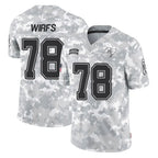 BIPIHUC TB.Buccaneers #78 Tristan Wirfs Player Arctic Camo Limited Salute To Service Home Game Stitched Jerseys