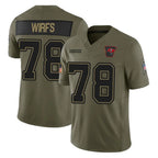 BIPIHUC TB.Buccaneers #78 Tristan Wirfs Player Olive 2025 Salute To Service Limited Home Game Stitched Jerseys