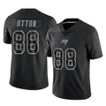 BIPIHUC TB.Buccaneers #88 Cade Otton Player Black Reflective Limited Home Game Stitched Jerseys