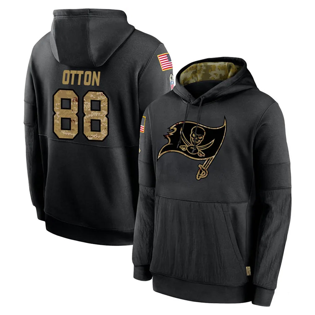 BIPIHUC TB.Buccaneers #88 Cade Otton Player Black Salute to Service Sideline Performance Pullover Hoodies Home Game Stitched Jerseys