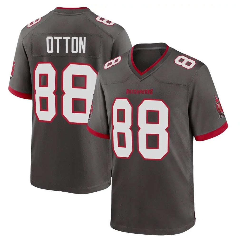 BIPIHUC TB.Buccaneers #88 Cade Otton Player Pewter Alternate Home Game Stitched Jerseys