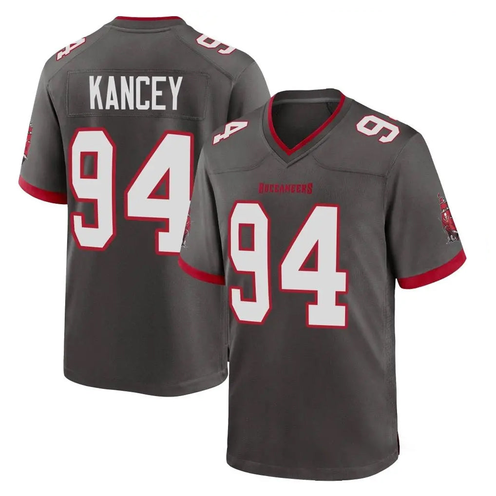 BIPIHUC TB.Buccaneers #94 Calijah Kancey Player Pewter Alternate Home Game Stitched Jerseys