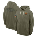 BIPIHUC W.Commanders Olive Salute to Service Pullover Hoodies Limited Home Blank Player Stitched Jerseys