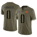 BIPIHUC W.Commanders #0 Mike Sainristil Player Olive Salute To Service Limited Home Game Stitched Jerseys