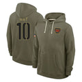 BIPIHUC W.Commanders #10 Tress Way Player Olive Salute to Service Pullover Hoodies Limited Home Stitched Jerseys