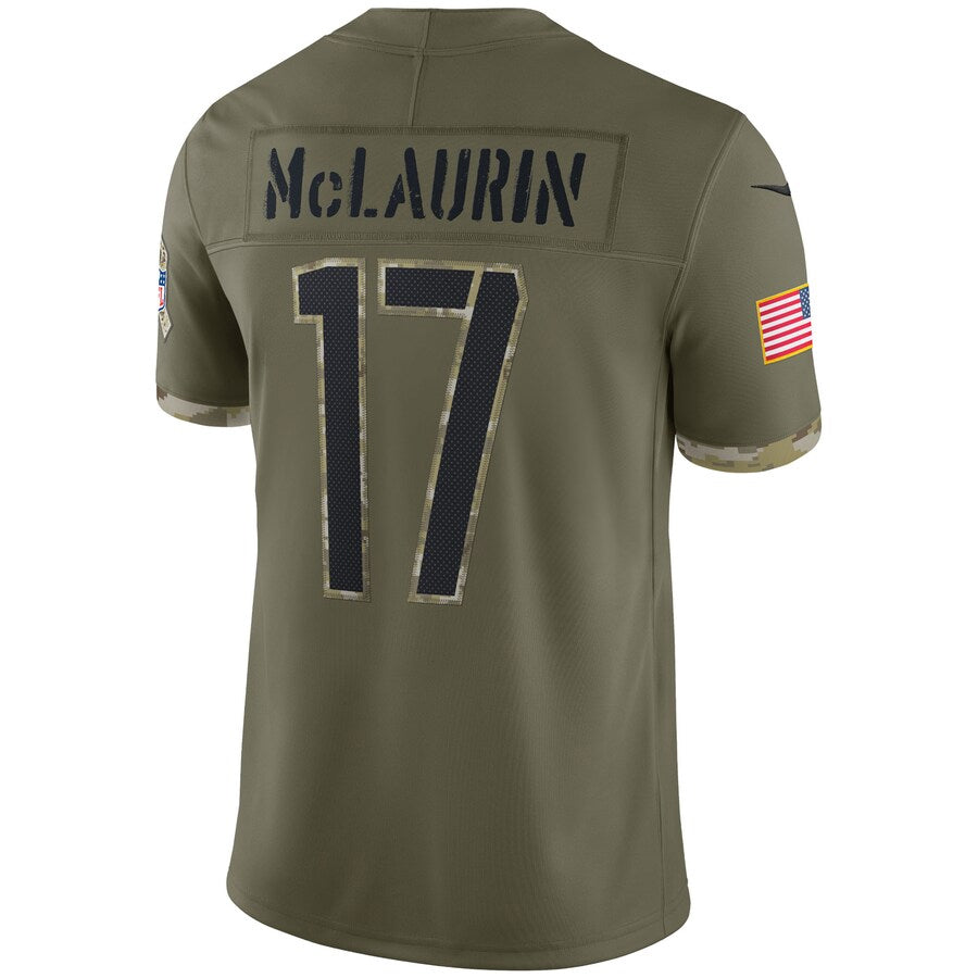 BIPIHUC W.Commanders #17 Terry McLaurin Player Olive Salute To Service Limited Stitched Jerseys