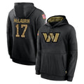 BIPIHUC W.Commanders #17 Terry Mclaurin Player Black Salute to Service Performance Pullover Hoodies Home Game Stitched Jerseys