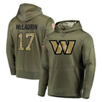 BIPIHUC W.Commanders #17 Terry Mclaurin Player Olive Salute to Service Pullover Hoodie Limited Home Game Stitched Jerseys