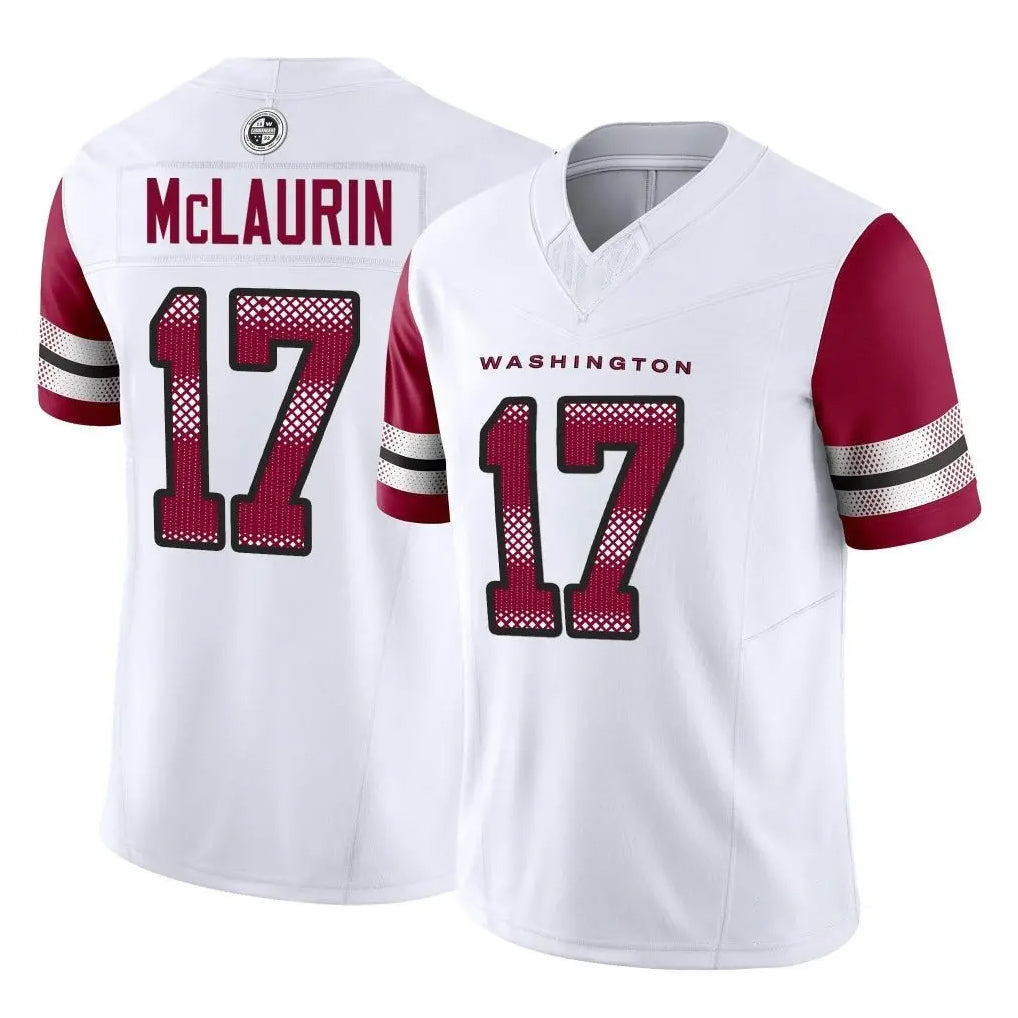 BIPIHUC W.Commanders #17 Terry Mclaurin Player White Vapor F.U.S.E. Limited Home Game Stitched Jerseys