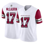 BIPIHUC W.Commanders #17 Terry Mclaurin Player White Vapor F.U.S.E. Limited Home Game Stitched Jerseys