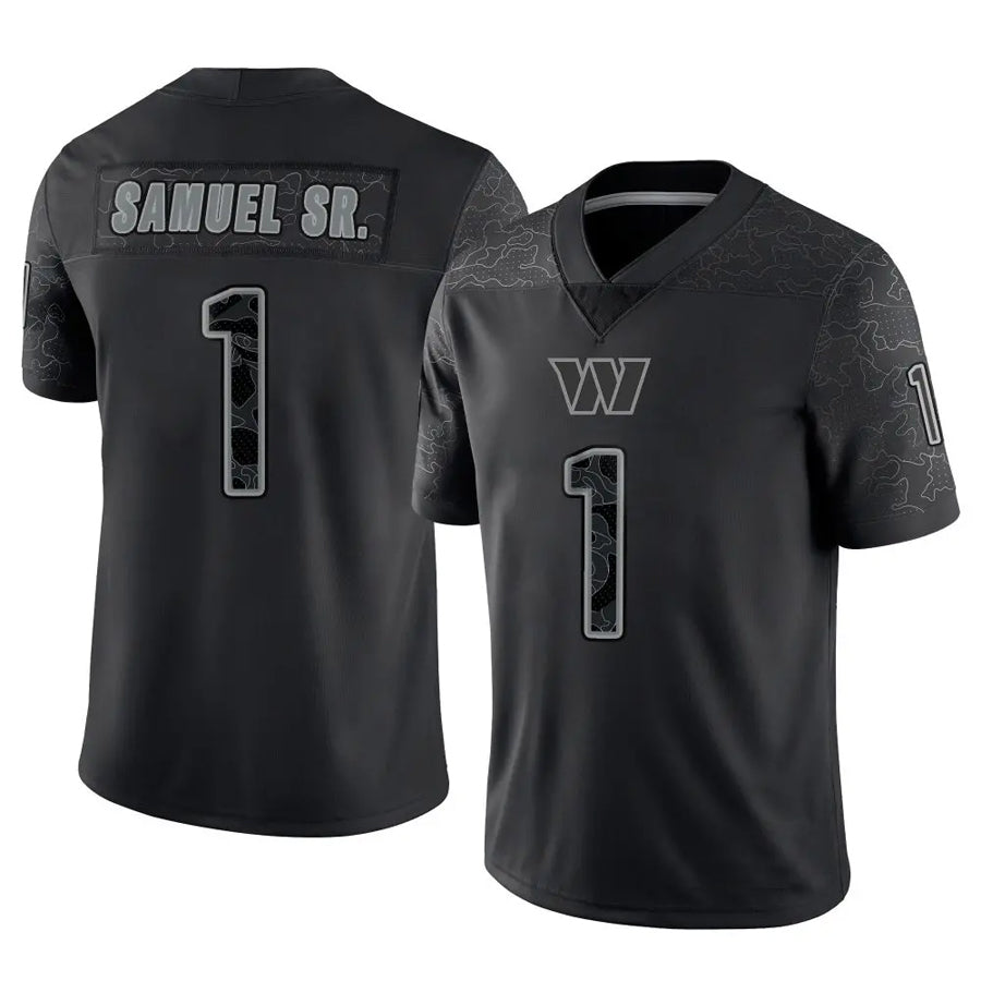 BIPIHUC W.Commanders #1 Deebo Samuel Sr Player Black RFLCTV Limited Football Jerseys