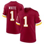 BIPIHUC W.Commanders #1 Rachaad White Player Burgundy Game Home Stitched Jerseys