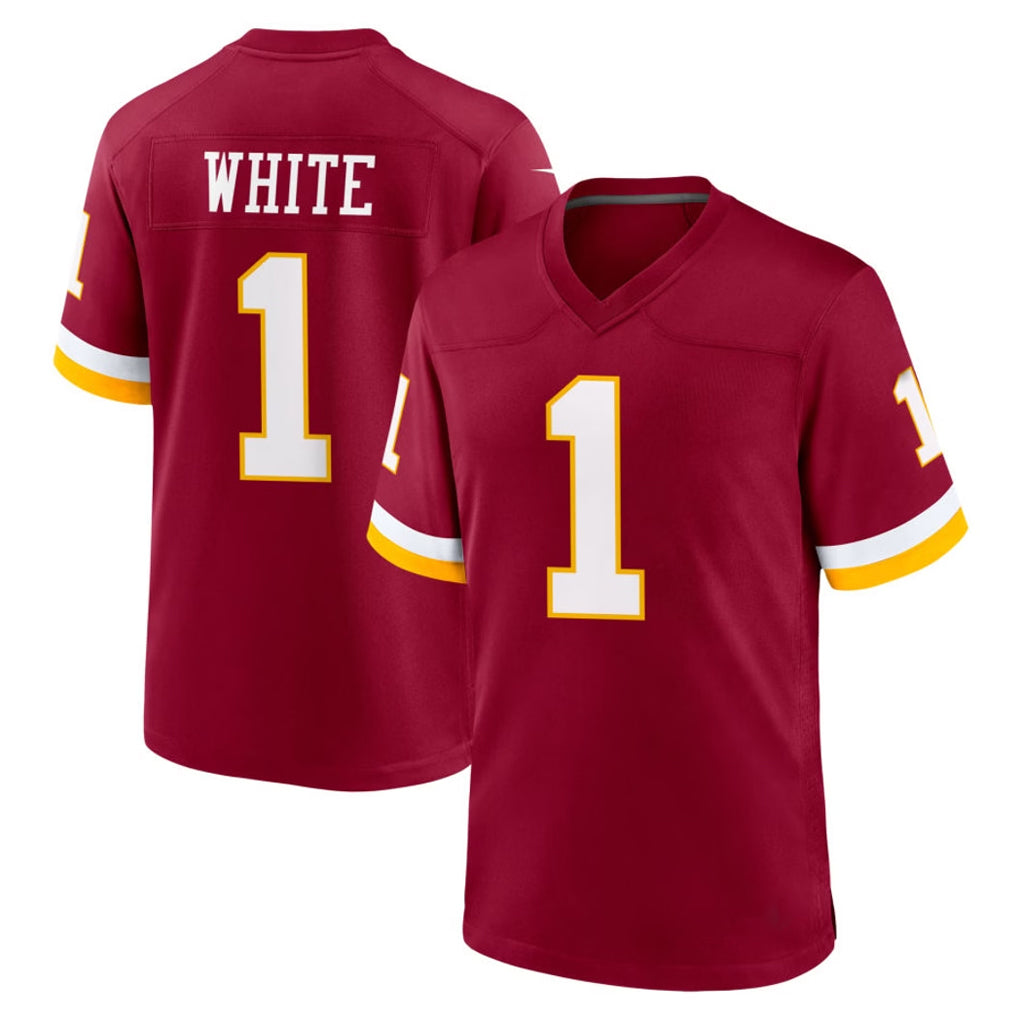 BIPIHUC W.Commanders #1 Rachaad White Player Burgundy Game Home Stitched Jerseys