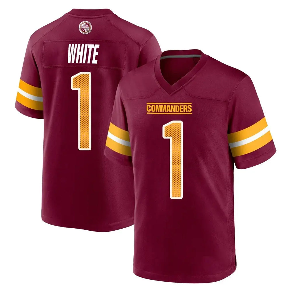 BIPIHUC W.Commanders #1 Rachaad White Player Burgundy Home Game Stitched Jerseys