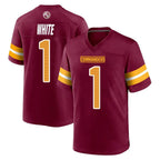 BIPIHUC W.Commanders #1 Rachaad White Player Burgundy Home Game Stitched Jerseys
