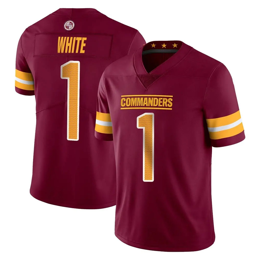BIPIHUC W.Commanders #1 Rachaad White Player Burgundy Limited Vapor Home Game Stitched Jerseys
