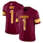 BIPIHUC W.Commanders #1 Rachaad White Player Burgundy Limited Vapor Home Game Stitched Jerseys