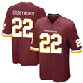 BIPIHUC W.Commanders #22 Jacory Croskey-Merritt Player Burgundy Game Stitched Jerseys