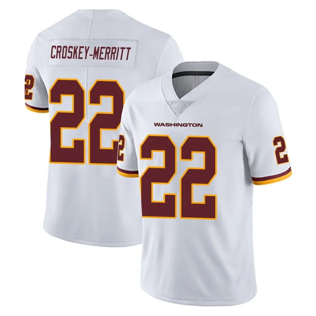 BIPIHUC W.Commanders #22 Jacory Croskey-Merritt Player White Limited Vapor Untouchable Home Game Stitched Jerseys