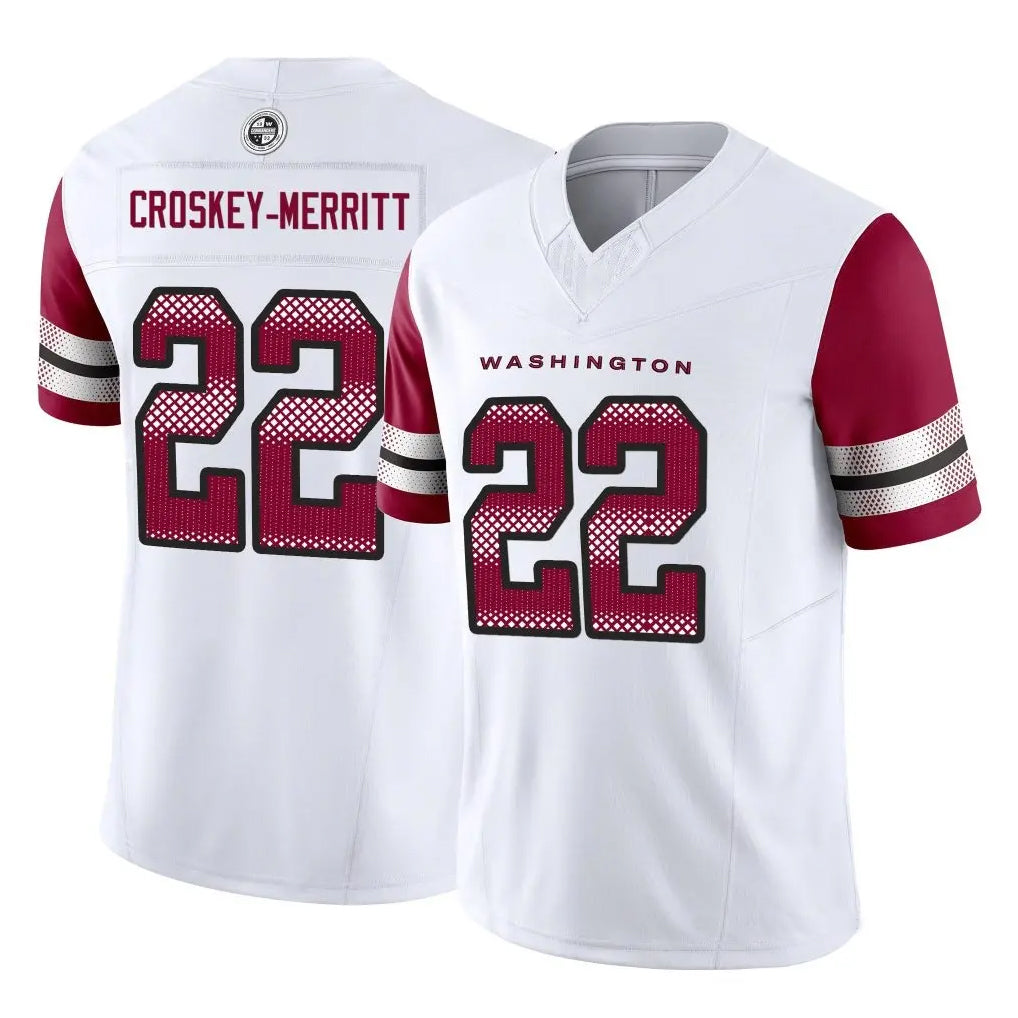 BIPIHUC W.Commanders #22 Jacory Croskey-Merritt Player White Vapor F.U.S.E. Limited Stitched Jerseys