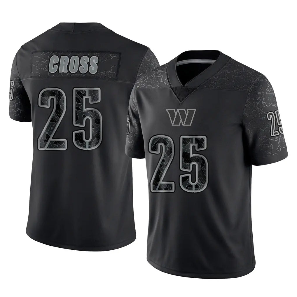 BIPIHUC W.Commanders #25 Nick Cross Player Black Limited Reflective Home Game Stitched Jerseys