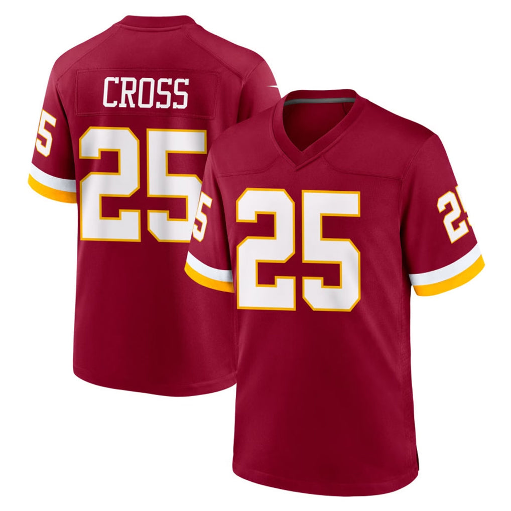 BIPIHUC W.Commanders #25 Nick Cross Player Burgundy Game Home Stitched Jerseys