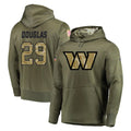 BIPIHUC W.Commanders #29 Rasul Douglas Player Olive Salute to Service Pullover Hoodie Limited Home Game Stitched Jerseys