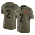 BIPIHUC W.Commanders #2 Amik Robertson Player Olive Salute To Service Limited Home Game Stitched Jerseys