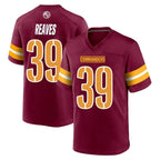BIPIHUC W.Commanders #39 Jeremy Reaves Player Burgundy Home Game Stitched Jerseys