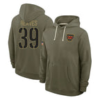 BIPIHUC W.Commanders #39 Jeremy Reaves Player Olive Salute to Service Pullover Hoodies Limited Home Stitched Jerseys