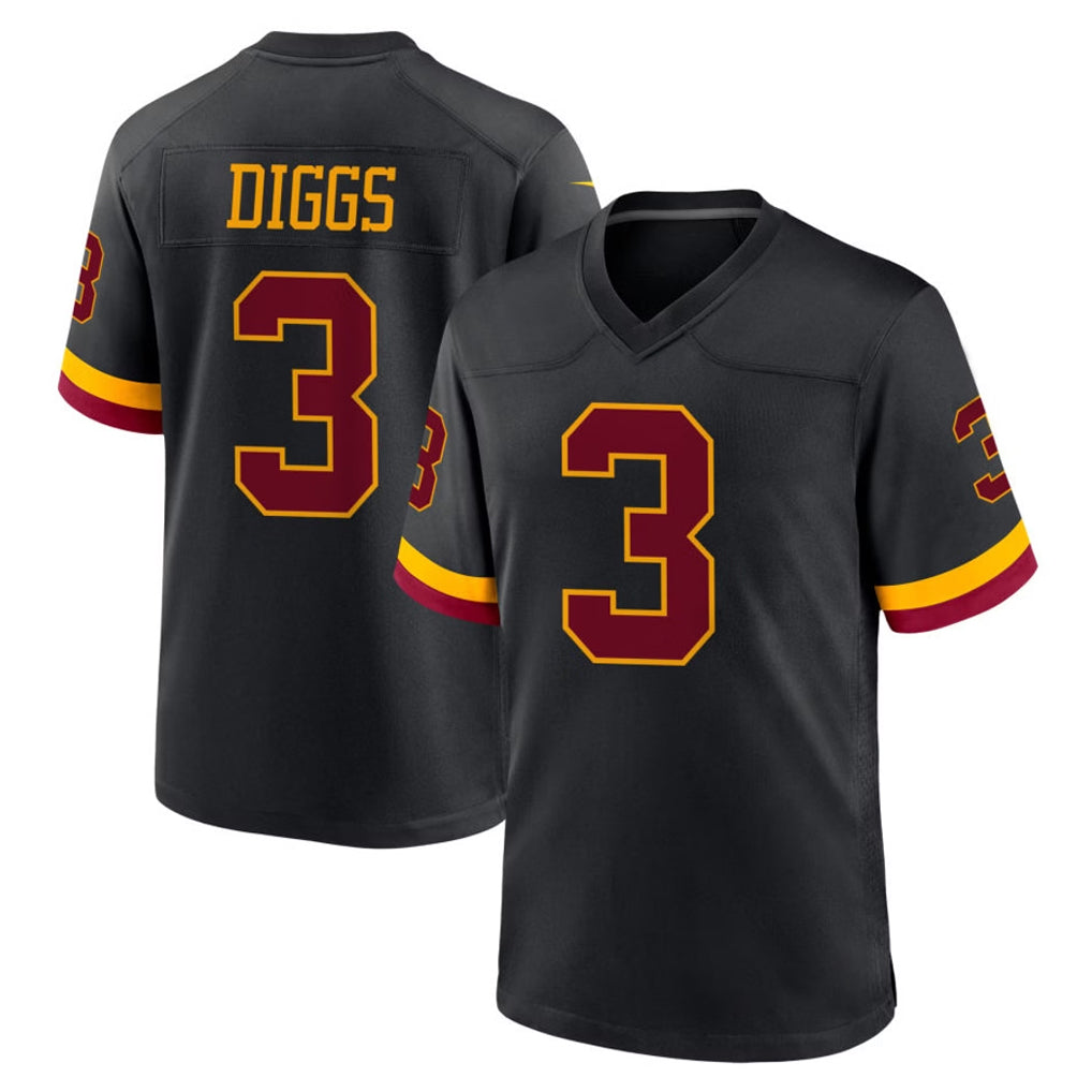 BIPIHUC W.Commanders #3 Stefon Diggs Player Black Limited Home Game Stitched Jerseys