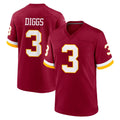 BIPIHUC W.Commanders #3 Stefon Diggs Player Burgundy Game Home Stitched Jerseys