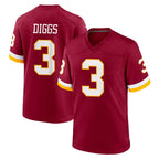 BIPIHUC W.Commanders #3 Stefon Diggs Player Burgundy Game Home Stitched Jerseys