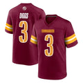 BIPIHUC W.Commanders #3 Stefon Diggs Player Burgundy Home Game Stitched Jerseys