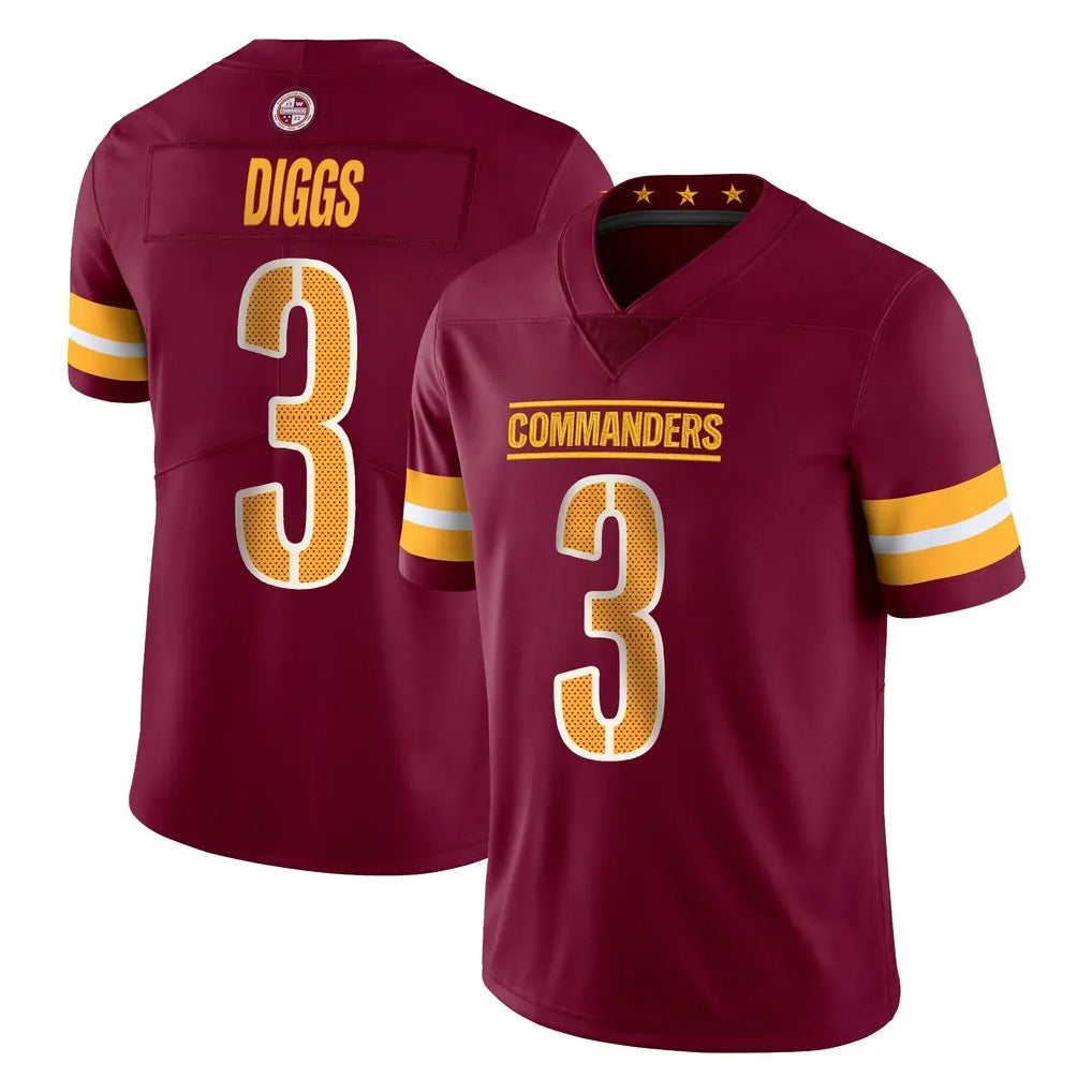 BIPIHUC W.Commanders #3 Stefon Diggs Player Burgundy Limited Vapor Home Game Stitched Jerseys