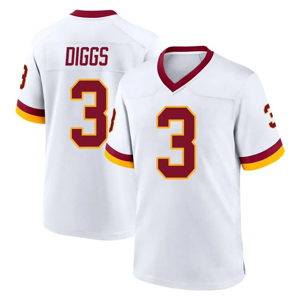 BIPIHUC W.Commanders #3 Stefon Diggs Player White Home Game Stitched Jerseys