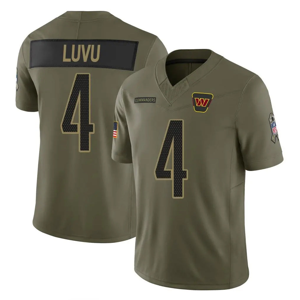BIPIHUC W.Commanders #4 Frankie Luvu Player Olive 2025 Salute To Service Limited Home Game Stitched Jerseys