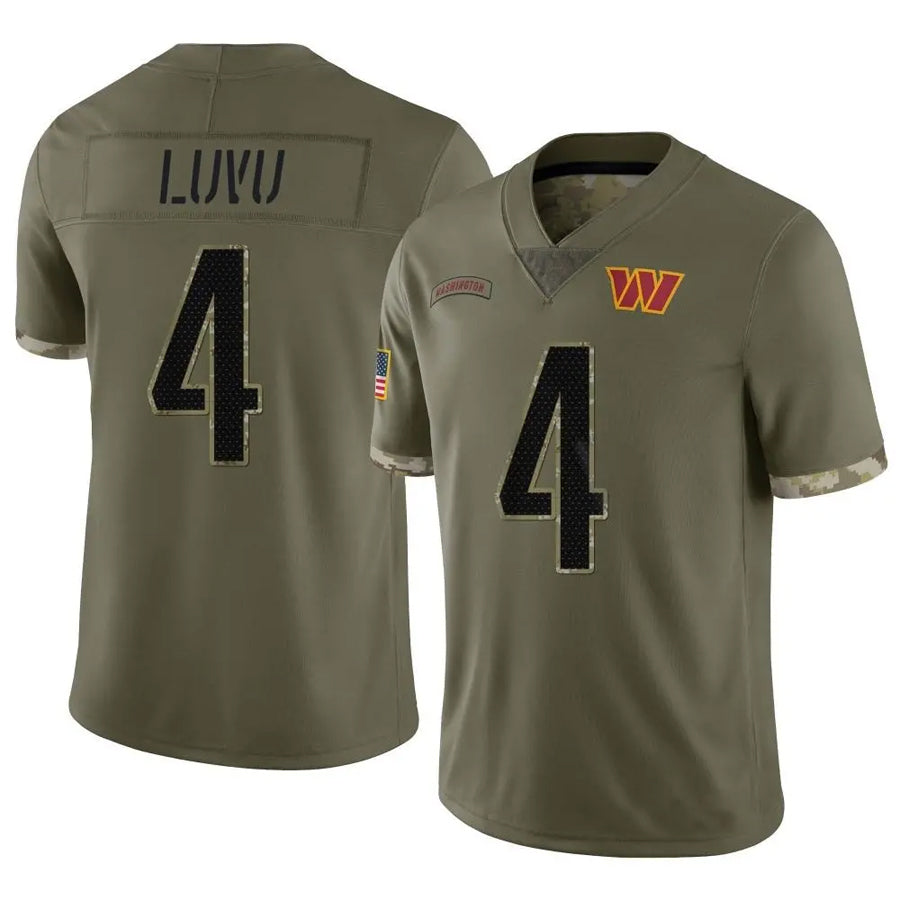 BIPIHUC W.Commanders #4 Frankie Luvu Player White Game Football Jersey