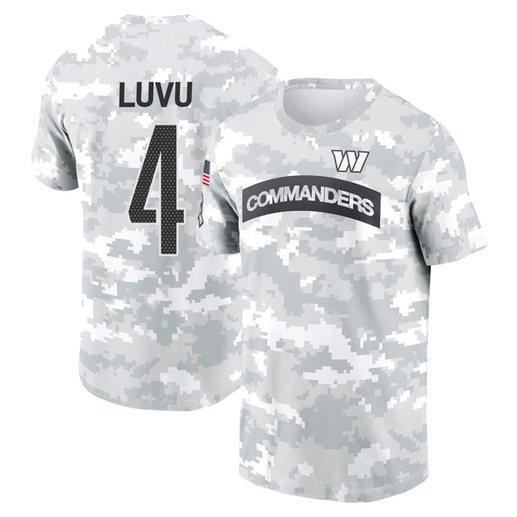 BIPIHUC W.Commanders #4 Frankie Luvu Player Salute to Service Hoodies T-Shirts Football Jerseys