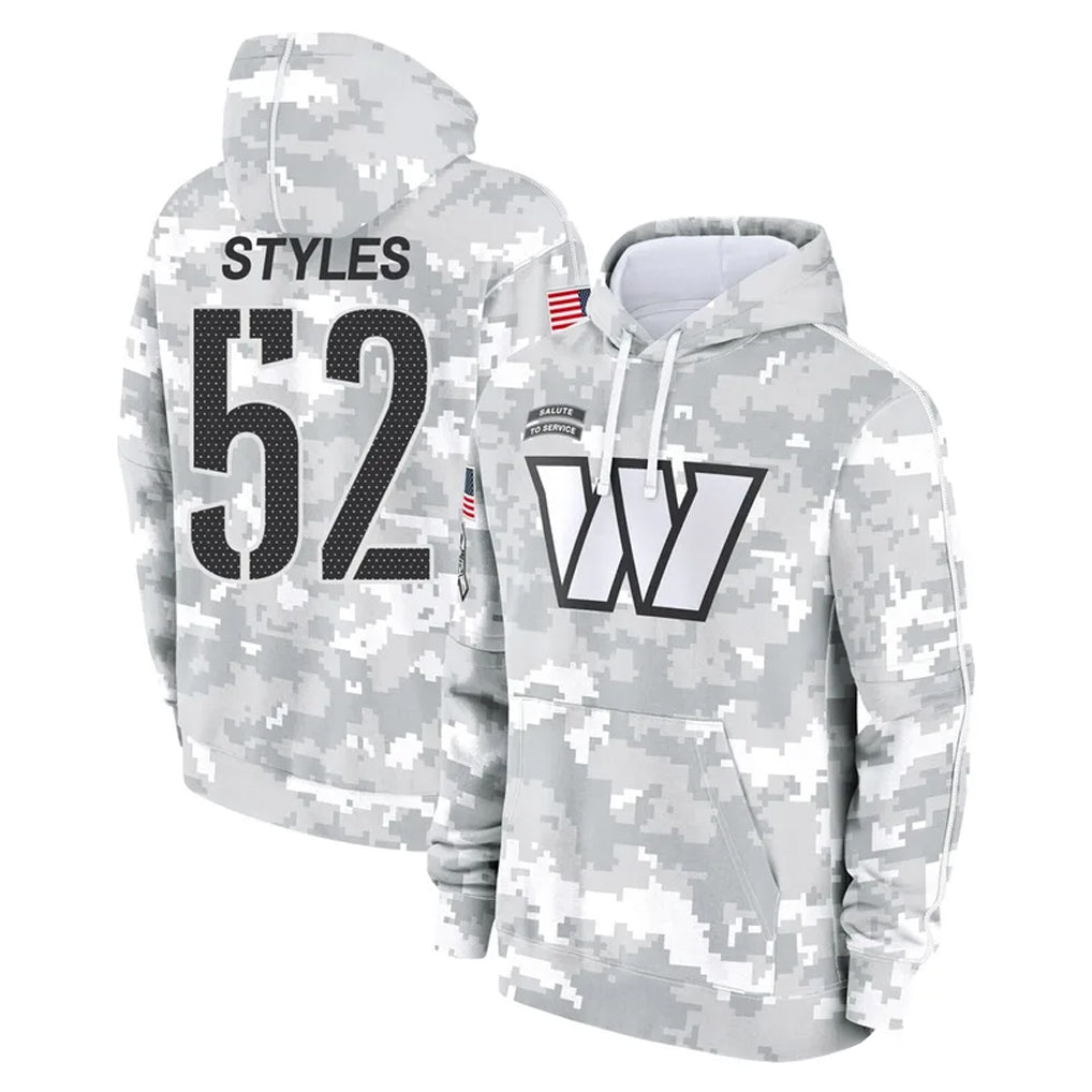 BIPIHUC W.Commanders #52 Sonny Styles Player Arctic Camo Limited Salute to Service Pullover Hoodies Game Stitched Jerseys