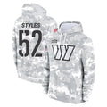 BIPIHUC W.Commanders #52 Sonny Styles Player Arctic Camo Limited Salute to Service Pullover Hoodies Game Stitched Jerseys