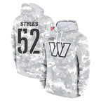 BIPIHUC W.Commanders #52 Sonny Styles Player Arctic Camo Limited Salute to Service Pullover Hoodies Game Stitched Jerseys