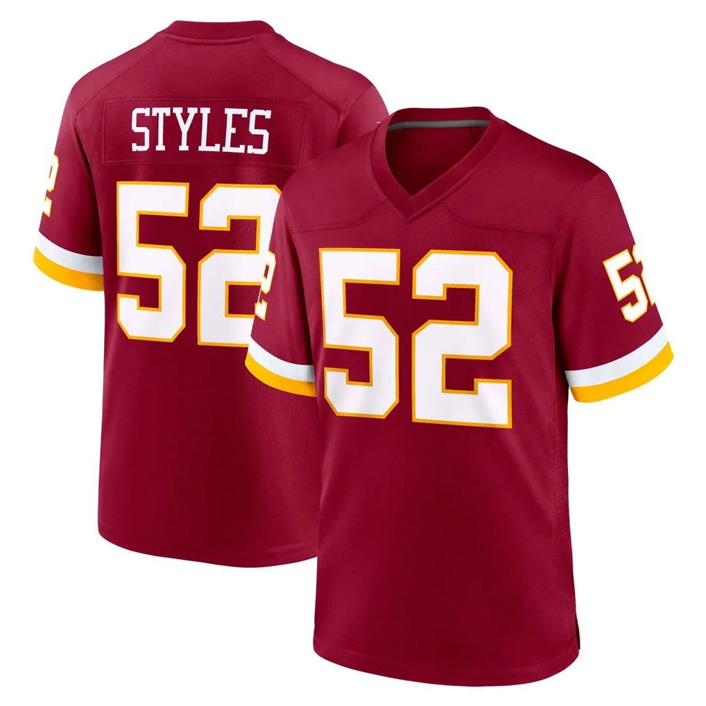 BIPIHUC W.Commanders #52 Sonny Styles Player Burgundy Game Home Stitched Jerseys